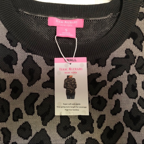 ISAAC MIZRAHI Leopard Print Sweater NWT - Picture 4 of 5